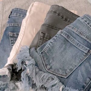 🟢Just USA 4 Pairs Of Distressed Demin Jeans Shorts, XS